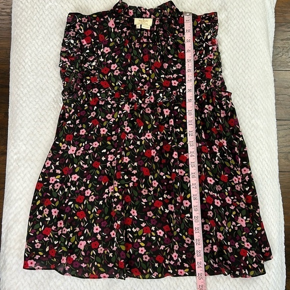 Kate Spade Floral Ruffle Trim Blouse/Top - Picture 7 of 17